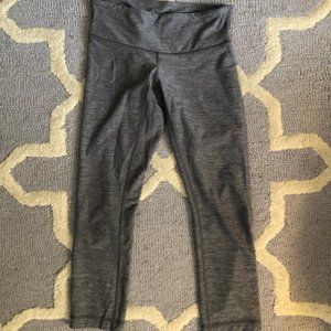 Lululemon cropped wunder under leggings grey sz 4